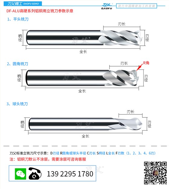 刀父刀具尺寸示意铝用刀1780