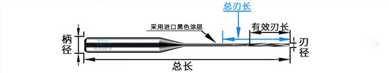 0.2/0.25/0.3mm小径铰刀