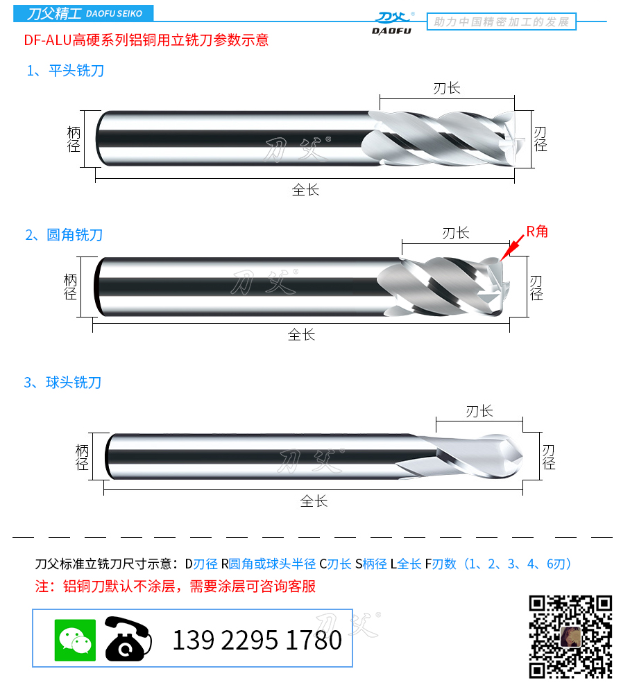 刀父刀具尺寸示意铝用刀1780