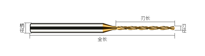 古铜色微小径钻头